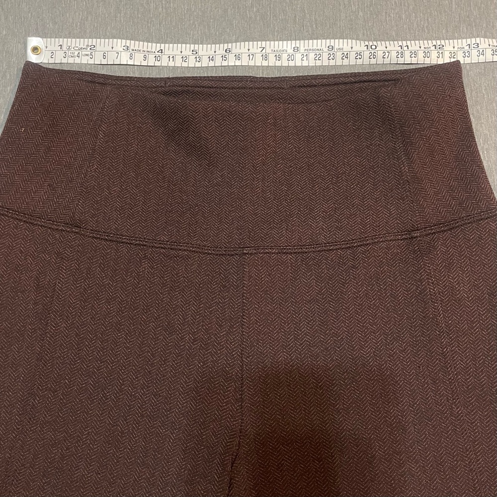 Athleta Delancey Herringbone Tight Brown Leggings Size Small Petite Workwear - Picture 5 of 11